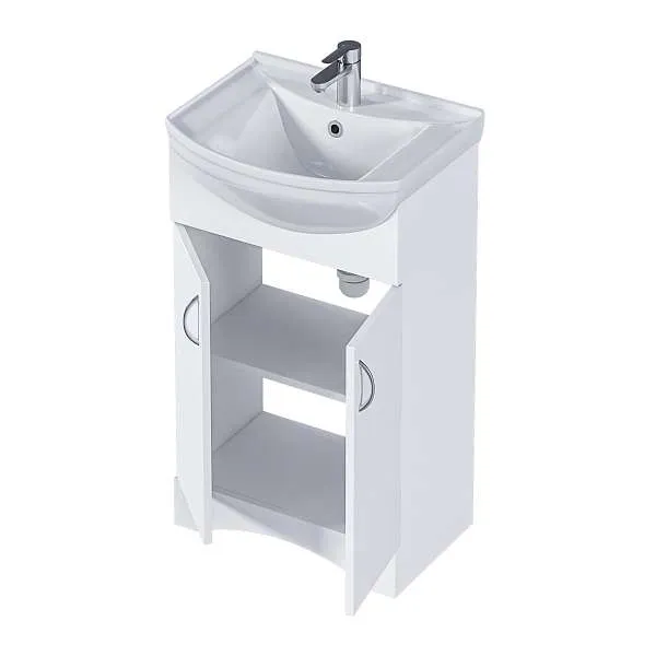 Тумба Уют 50Н 2д. белая