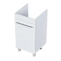 Тумба ВИСТА/Wash 48Н 1д. белый глянец