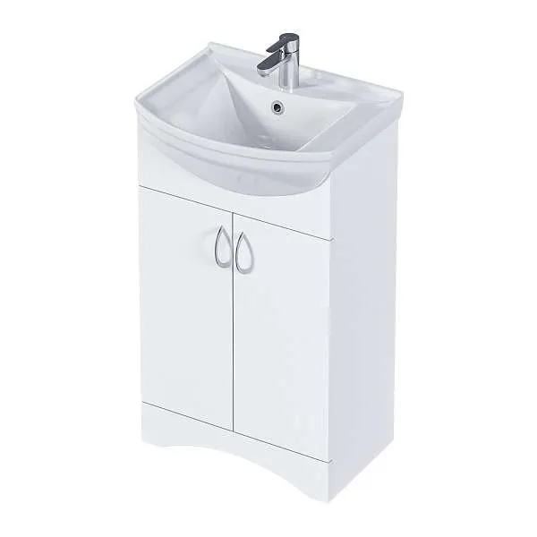 Тумба Уют 50Н 2д. белая