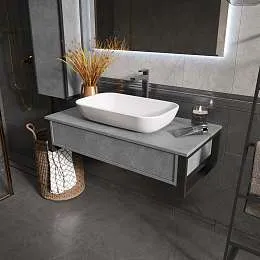 Тумба GRUNGE LOFT 100П 1в.я Бетон лофт