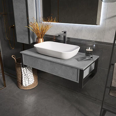 Тумба ГРАНЖ ЛОФТ/GRUNGE LOFT 100П 1в.я бетон лофт