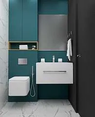 Тумба под раковину Соната 75П 1в.я. белый глянец