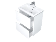 Тумба АРИС 2/New Aris 60П 2я. белый глянец