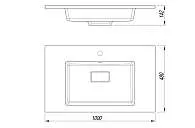 Тумба ГЛЕЙС/Glace 100П (994х300х476) 1я белый (низ)