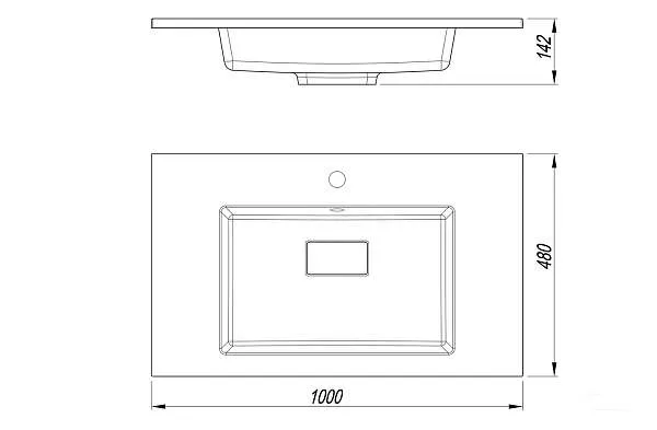 Тумба ГЛЕЙС/Glace 100П (994х300х476) 1я белый (низ)