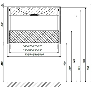 Тумба под раковину Этюд 90П 1в.я. белый глянец