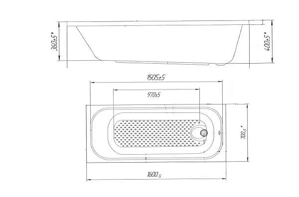 Ванна ВИКТОРИЯ/VICTORIA 1600х700