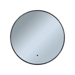 Зеркало Shape Soft Plus (600х600х30) круг черный К01 LED датчик