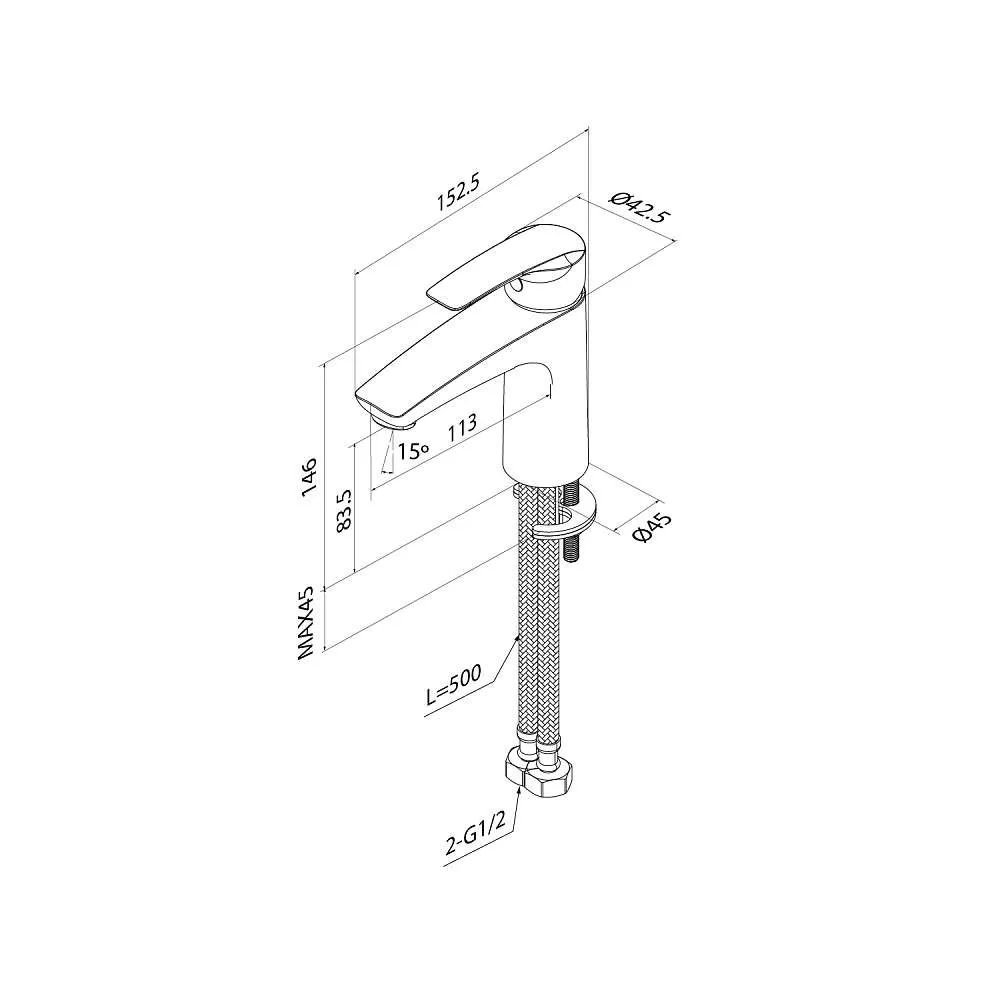 Смеситель для раковины IDDIS Рэй белый RAYWT00i01