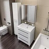 Тумба под раковину Соната 75Н 3в.я. белый глянец