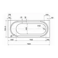Ванна ДАРИНА/DARINA 1600х700