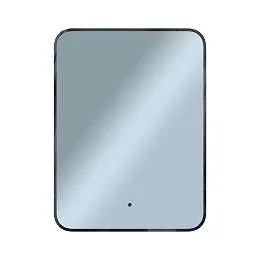 Зеркало Shape Soft (600х800х30) прямоугольник черный К01 LED датчик