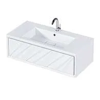 Тумба ГЛЕЙС/Glace 100П (994х300х476) 1я белый (низ)