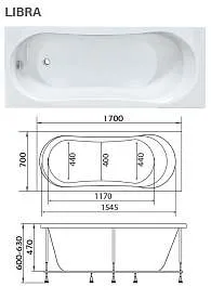 Ванна Marka One LIBRA 170х70