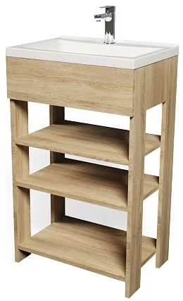 Тумба с раковиной Revo 50Н 3 полки Дуб Сонома